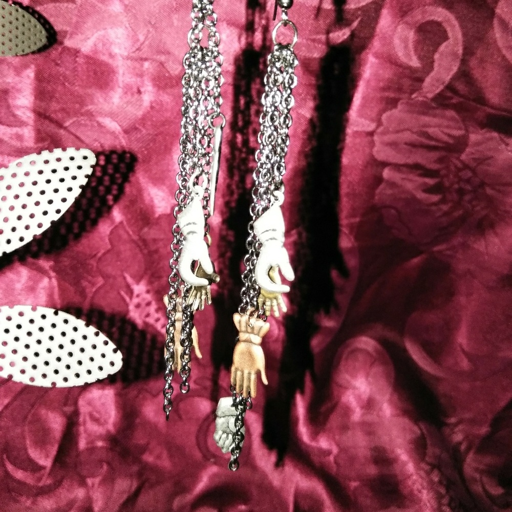 Hand dangle earrings